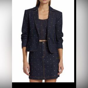 Cinq a Sept Distsy Rhinestone Jacket and Skirt